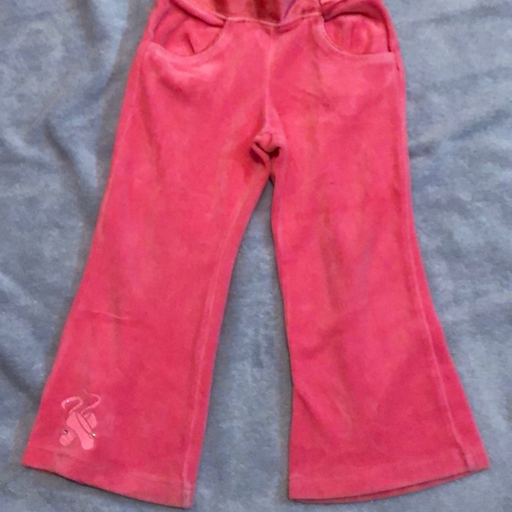 Pink cotton/polyester 2 piece set